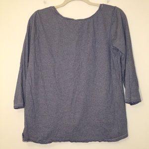 People Long Sleeve High Low 3/4 Sleeve Boho Shirt-Size Large-100% Cotton